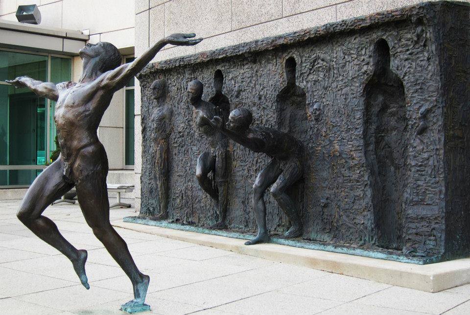 “Freedom/Break the Mould” by artist Zenos Frudakis.